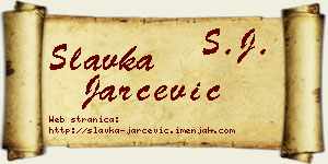 Slavka Jarčević vizit kartica
